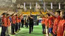 Tan Joe Hok saat menghadiri acara Single Badminton Open Championship 2015, Tenis Indoor Senayan, Jakarta, Jumat (10/9/2015). Saat acara tersebut Tan Joe Hok dianugerahi Lifetime Achievement. (Liputan6.com/Yoppy Renato)