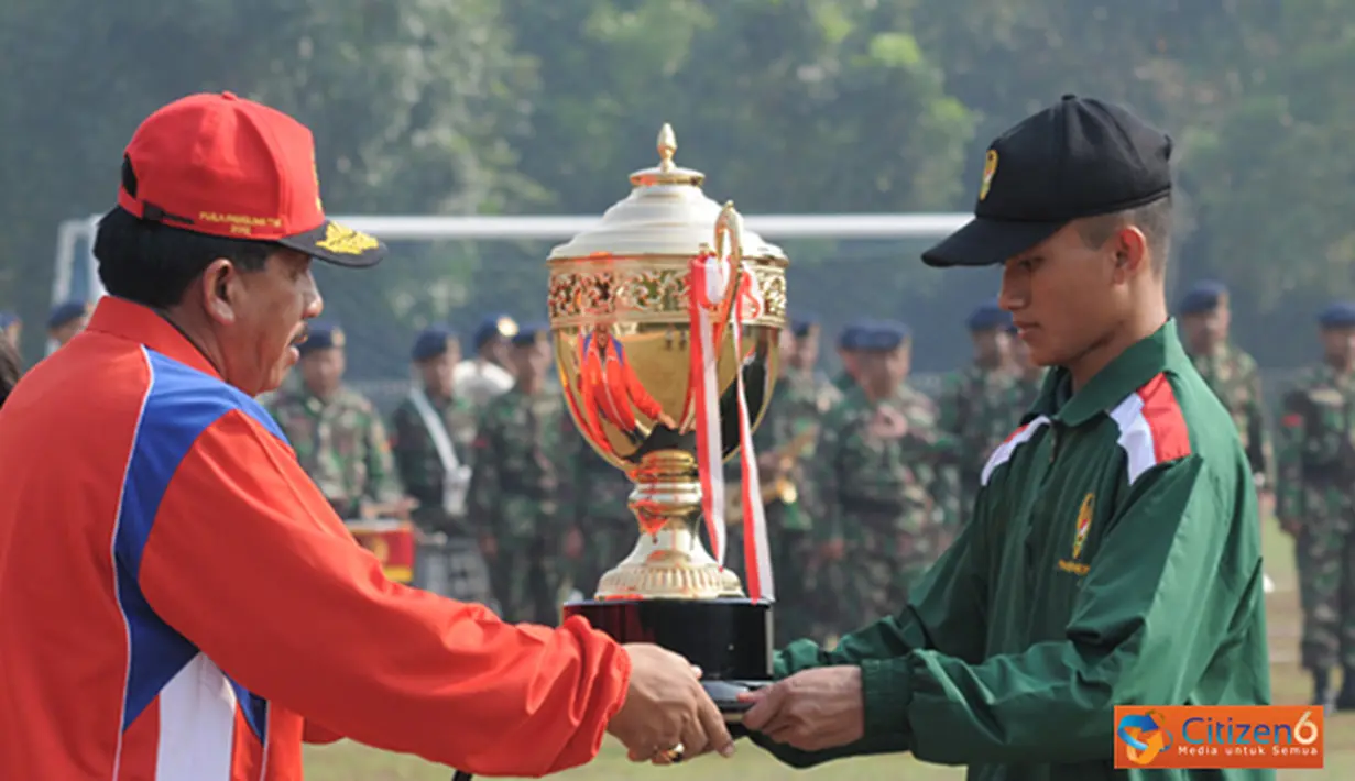 Citizen6, Jakarta: Pertandingan akan berlangsung dari tanggal 15 - 24 Oktober 2012, dimana Juara Umum akan mendapat Piala bergilir Panglima TNI, sedangkan untuk juara 1 sampai dengan 3 mendapat piala tetap. (Pengirim: Badarudin Bakri).