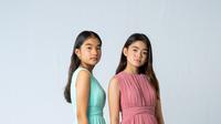 Model Long Dress Warna Pastel Kombinasi Chiffon untuk Pesta (Reve)