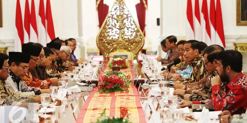 Jokowi Temui Pimpinan Lembaga Negara di Istana Merdeka
