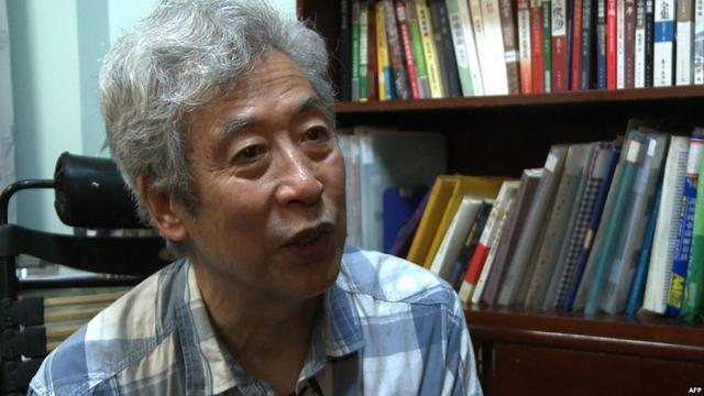 Profesor Sun Wenguang, seorang cendekiawan China yang ditangkap tanpa kabar di Beijing, pada Rabu 1 Agustsu 2018. (AFP)