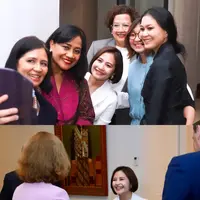 Dijuluki sebagai perempuan multitalenta, ia  menunjukkan sisi lady boss yang kian matang, baik dari cara berbicara maupun gaya berbusananya. [@prillylatuconsina96].