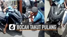 Ini jadi pelajaran bagi anda para orang tua agar tidak membiarkan anak di bawah umur mengendarai motor.
