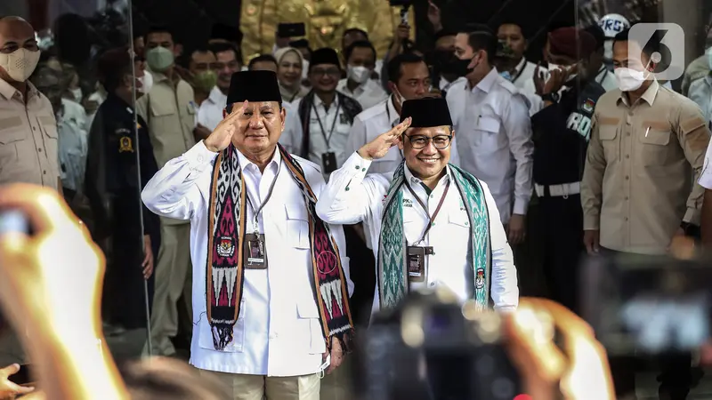 Prabowo dan Cak Imin Kompak Daftar Pemilu 2024 ke KPU