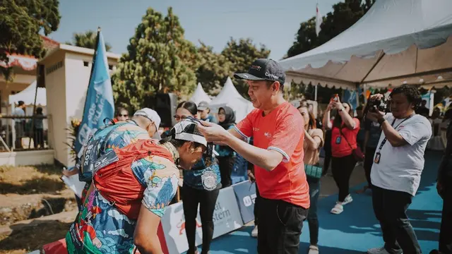 Para pelari Run To Care 2023 di Gate Start, SOS Children’s Village Semarang, 18 Agustus 2023. (Dok Great Eastern)