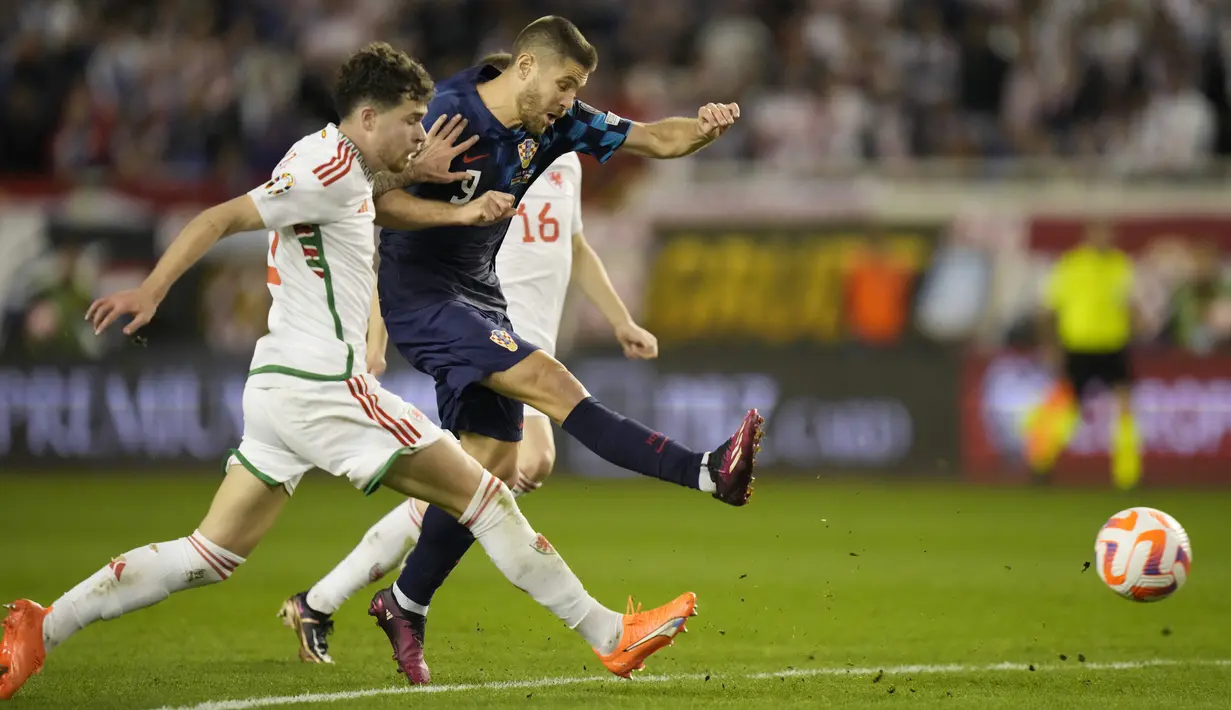 Duel Kroasia vs Wales berakhir tanpa pemenang dengan skor 1-1. (AP Photo/Darko Bandic)