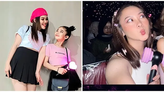 6 Potret Ayu Ting Ting Vs Dinar Salsa Nonton Blackpink, Belum Kenal Lettu Fardhana
