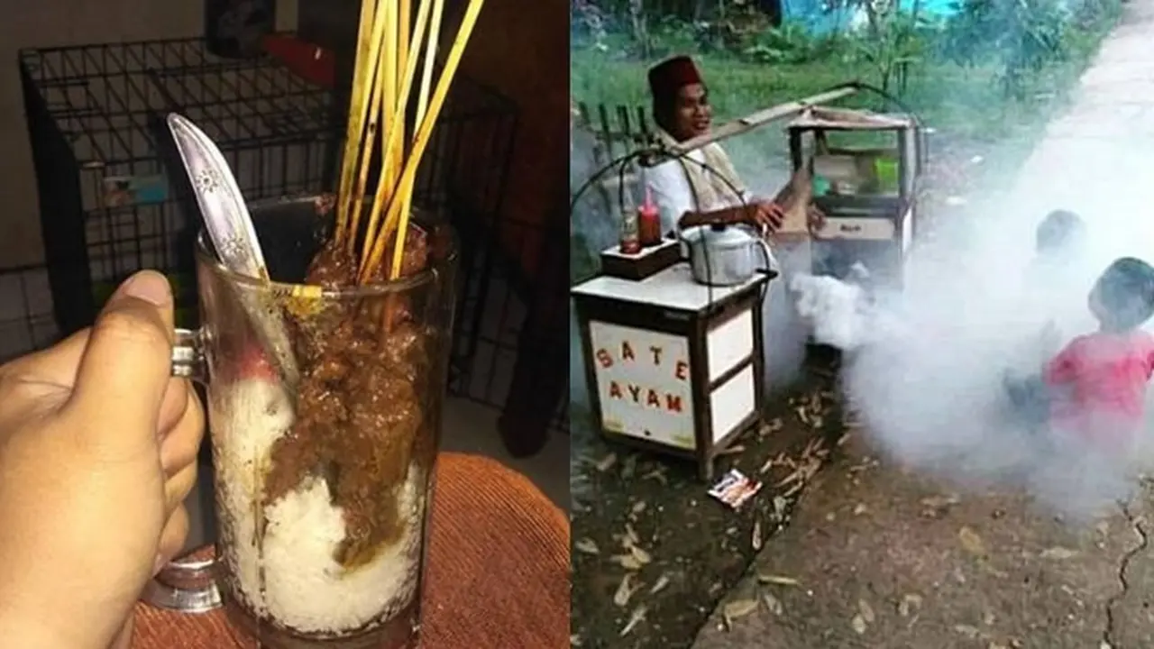 6 Potret Orang Makan Sate Ini Nyeleneh Banget, Bikin Tepuk Jidat