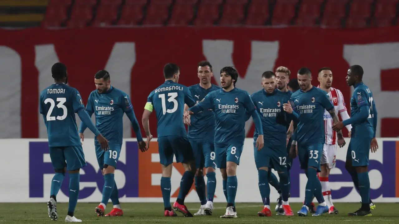 Lawan 10 Orang, AC Milan Bermain Imbang Atas Red Star