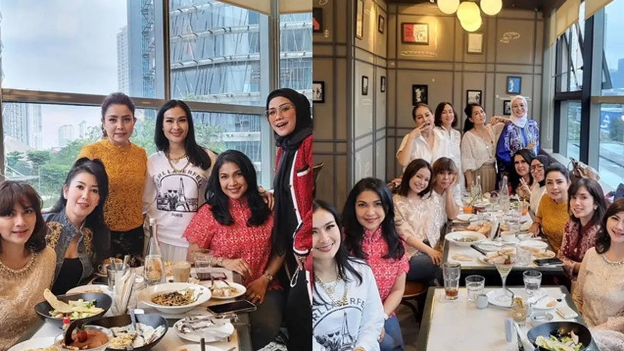 6 Momen Mayangsari Halal Bihalal Bareng Geng Sosialita 'Kepompong', Selalu Kompak