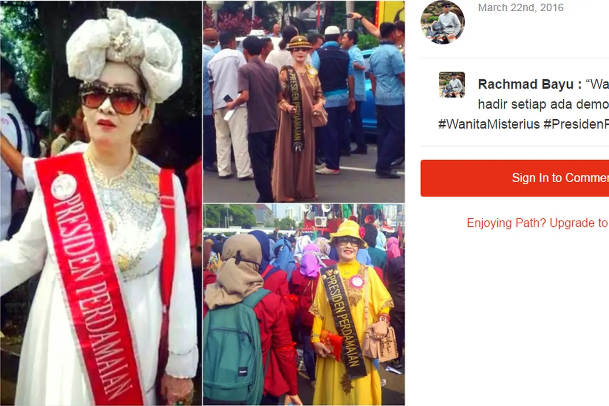 4 Foto Nyentrik Presiden Perdamaian di Tengah Demonstran
