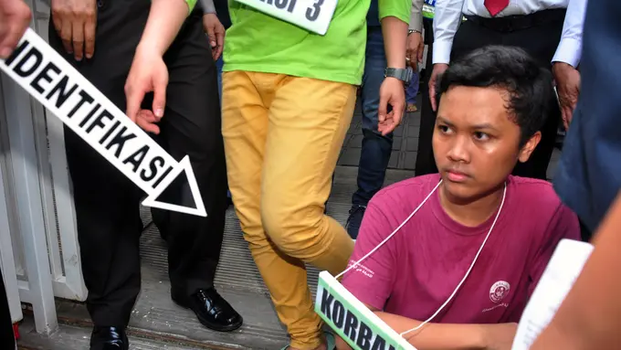 Rekonstruksi adegan kasus Saipul Jamil