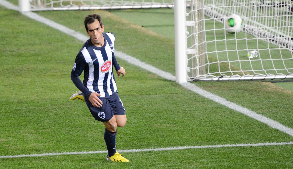 Cesar Delgado tercatat telah mengoleksi 27 gol bersama klub Meksiko CF Monterrey sejauh ini. Lima diantaranya terjadi di Piala Dunia Antarklub FIFA. Sebelumnya, Delgado merupakan mantan pemain Olympique Lyon yang berjasa memenangkan gelar Ligue 1 musim 2007/08. (AFP/Toru Yamanaka)