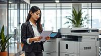 cara fotocopy di printer ©Ilustrasi dibuat AI