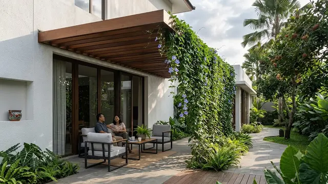 Inspirasi Pergola Kayu yang Cocok Ditanami Tanaman Rambat