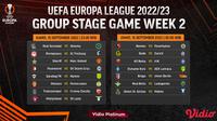 Link Live Streaming Liga Europa 2022/2023 Matchweek 2 di Vidio, 15 Hingga 16 September, Dini Malam Hari