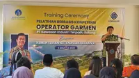 Pelatihan Berbasis Kompetensi Operator Garmen PT Kawasan Industri Terpadu Batang Bersama Kementerian Ketenagakerjaan.