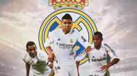 Real Madrid - Casemiro dikelilingi Robinho dan Danilo (Bola.com/Adreanus Titus)