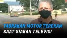 Kamera seketika menyorot kedua pihak yang bertabrakan, sementara sang reporter terdiam.