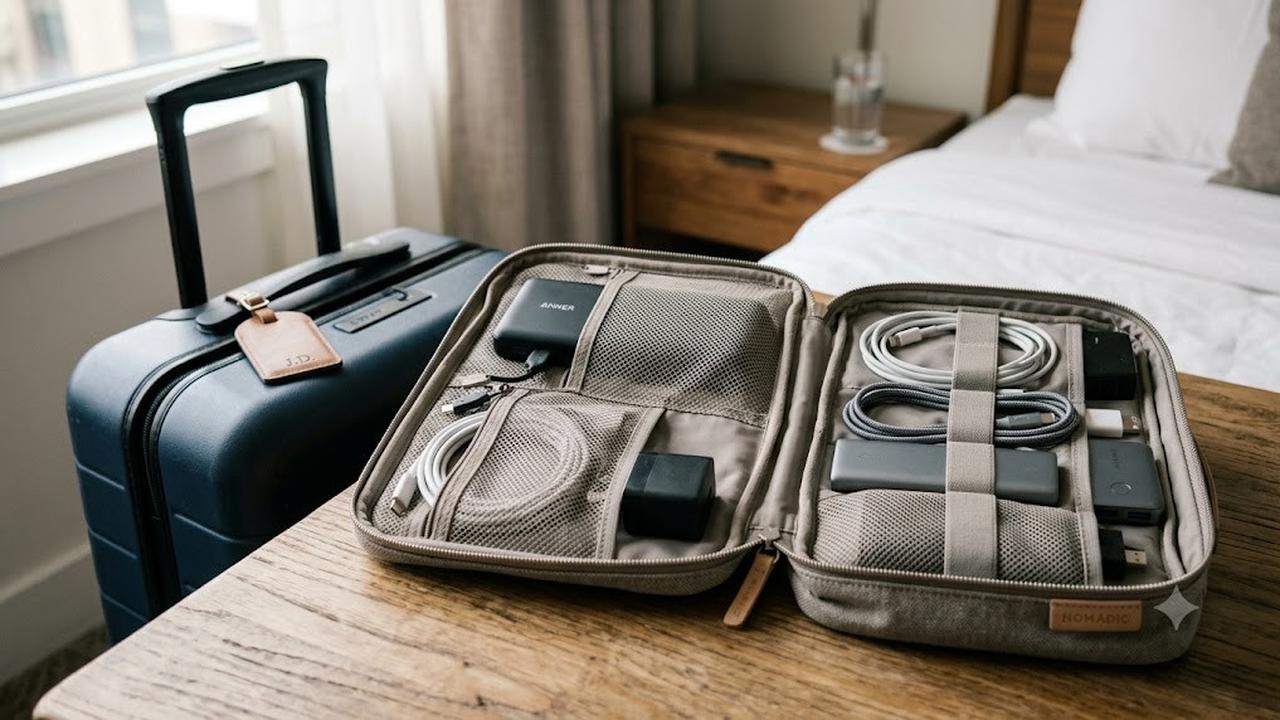 Tas Organizer Elektronik untuk Bepergian