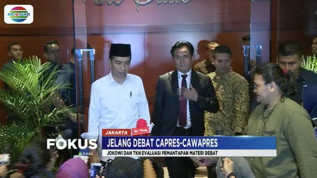 Jelang debat capres dan cawapres, Jokowi dan Tim Kampanye Nasional Jokowi-Ma’ruf gelar rapat tertutup.