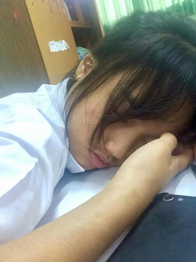 Potret jadul Fuji yang sering ketiduran di sekolah (Foto: instagram @fuji_an)