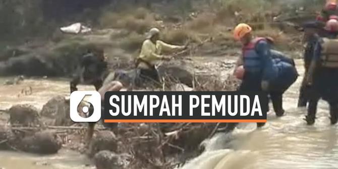 VIDEO: Peringati Sumpah Pemuda, Ribuan Warga Bersihkan Sungai Cilamaya