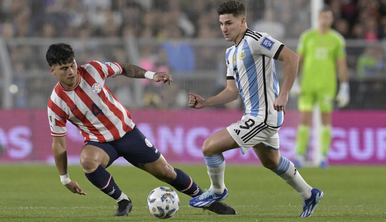 Argentina selalu menang pada tiga laga yang dimainkan. (JUAN MABROMATA / AFP)