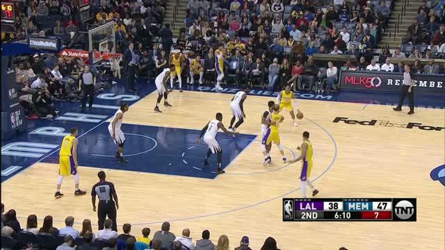 Berita video game recap NBA 2017-2018 antara Memphis Grizzlies melawan LA Lakers dengan skor 123-114.