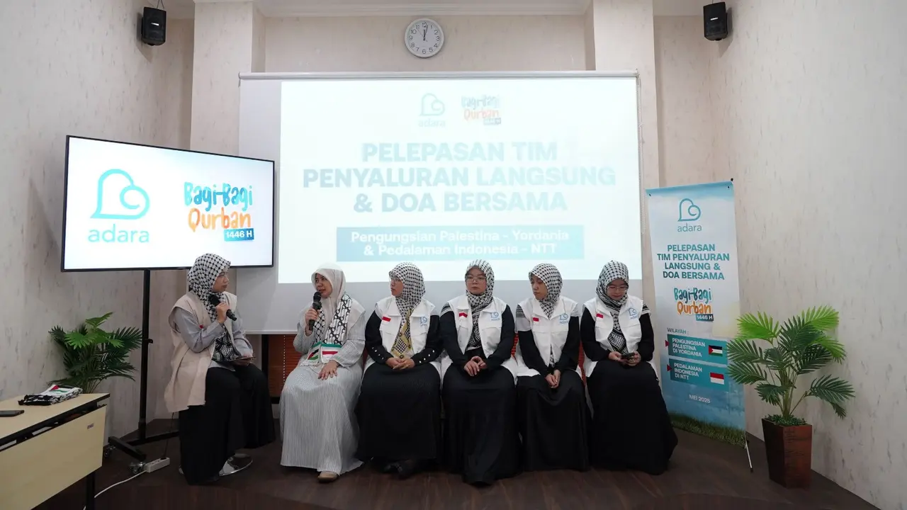 Lembaga kemanusiaan Adara Relief International melepas 5 orang relawan untuk program Bagi-bagi Qurban 1446 H, Rabu (28/5/2025) (Istimewa)