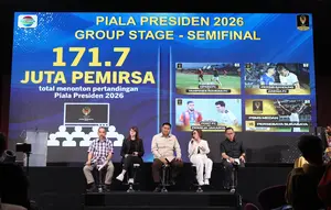 Rating-Share Pertandingan Piala Presiden 2026 Naik 16 Persen