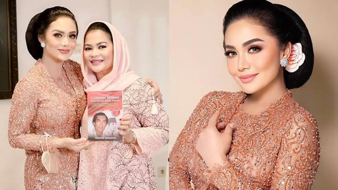 6 Potret Terbaru Krisdayanti saat Launching Buku Karya Guntur Soekarnoputra