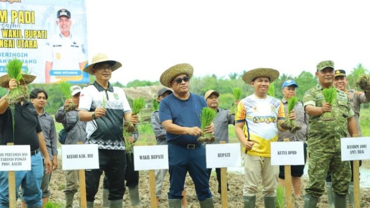 HSU Perluas Lahan Tanam Padi 1.362 Hektare, Perkuat Ketahanan Pangan Nasional
