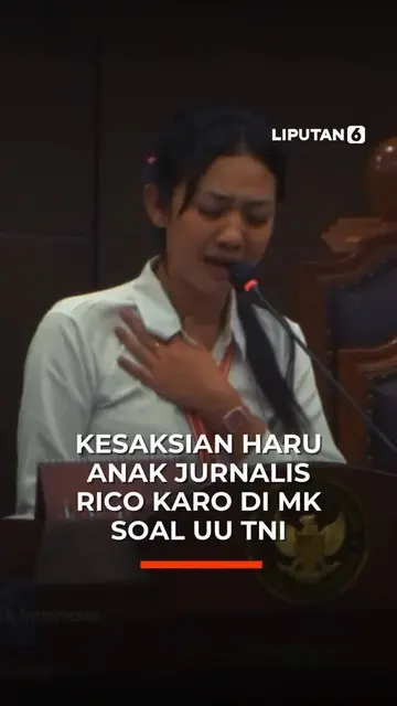 Kesaksian Haru Anak Jurnalis Rico Karo di MK Soal UU TNI