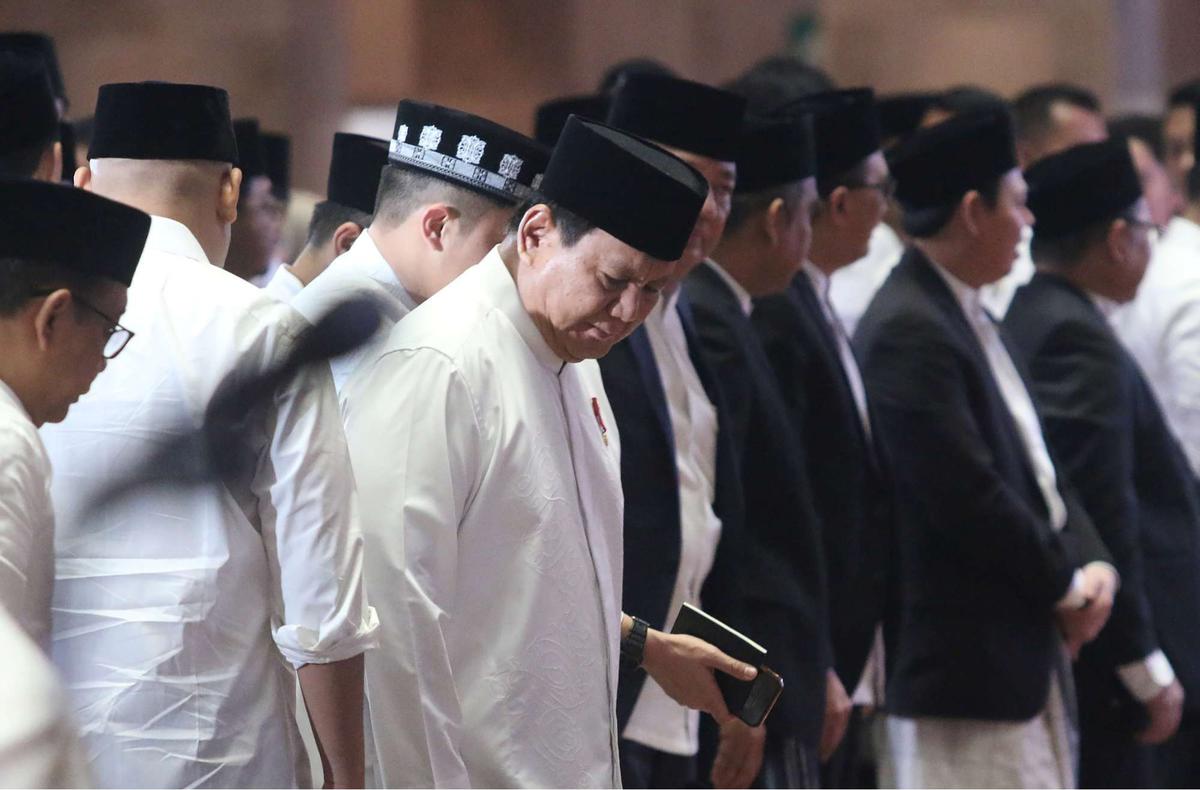 Prabowo-Gibran laksanakan salat Idulfitri di Masjid Istiqlal