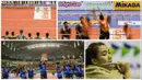 10 foto terbaik babak final four seri kedua Proliga 2016 diwarnai ekspresi kelelahan pevoli asal klub Jakarta Elektrik PLN, Yolla Yuliana dan juga smash kapten Samator Surabaya, Mahfud Nurcahyadi.(Bola.com/Vitalis Yogi Trisna)
