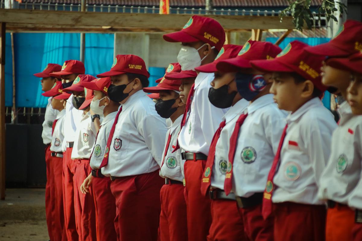 Ilustrasi murid, siswa, pelajar, SD