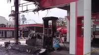 Ledakan di SPBU Sentul, Bogor, Jawa Barat. (Liputan6.com/Bima Firmansyah)