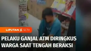 VIDEO: Tengah Beraksi Ganjal ATM, Pelaku Berhasil Diringkus Warga