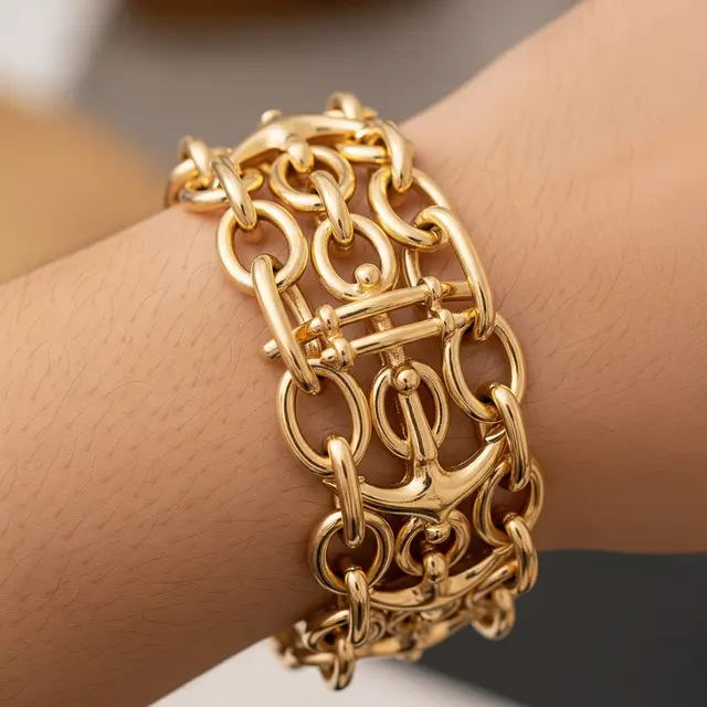 Model Gelang Emas Rantai Model Turki Klasik (AI)