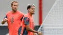 Diaz menandatangani kontrak berdurasi empat tahun bersama Die Roten. Itu berarti, sang winger bakal bermukim di Allianz Arena sampai Juni 2029. (AFP/Alexandra Beier)