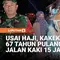 Ratusan warga Desa Kedungringin, Kecamatan Suruh, Kabupaten Semarang, Jawa Tengah, menyambut haru kedatangan Mustofa Ismail (67), jamaah haji Kloter 23 Embarkasi Solo yang menunaikan nazarnya dengan berjalan kaki sejauh 34 kilometer dari Asrama Haji ...