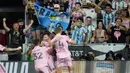 Gol Lionel Messi sekaligus menjadi penutup pertandingan kali ini. Inter Miami menang 2-1 atas Cruz Azul. (AP Photo/Rebecca Blackwell)