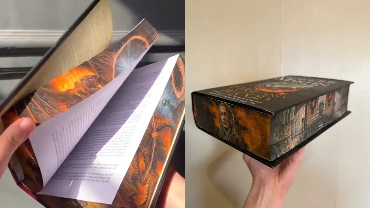 Lukisan di Sisi Samping Buku