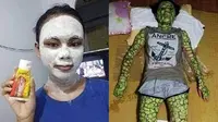 6 Potret Remaja Salah Pakai Masker Kecantikan Ini Bikin Gagal Glowing (FB Kementrian Humor Indonesia)