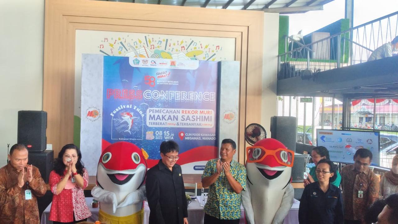 Persiapan pelaksanaan Festival Tuna di Manado.
