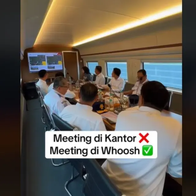 Gibran Rakabuming Gelar Rapat di Kereta Cepat Whoosh, Durasinya Jadi Sorotan Warganet