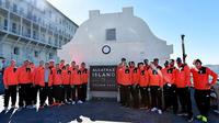 Para pemain Liverpool berkunjung ke Penjara Alcatraz, San Jose, Amerika Serikat, Jumat (21/7/2016).
