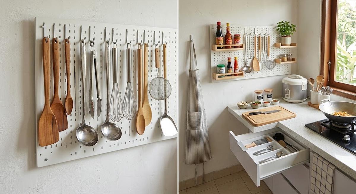 Tips Menata Peralatan Memasak Bertangkai Panjang agar Tidak Memenuhi Laci