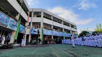 Siswa Al Azhar Kelapa Gading mengawali sekolah ajaran baru 2022/20223. (Istimewa)